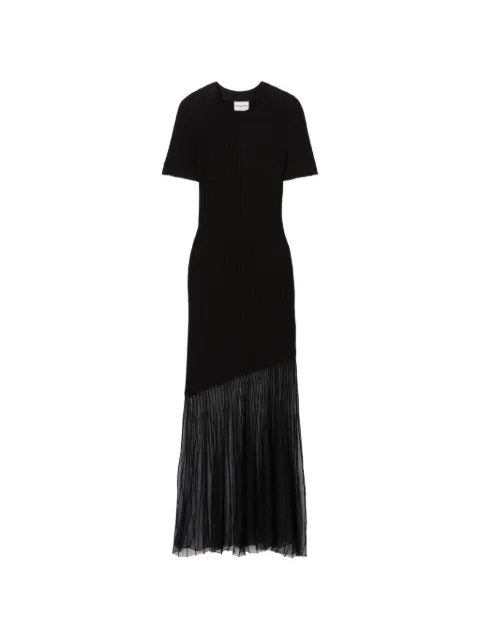 Claudie Pierlot long flared knitted dress Black CFPRO03083