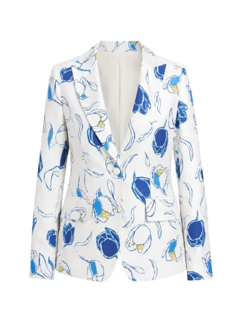 Maurizio Massimino floral-print single-breasted blazer White SS26GIORGIA1154