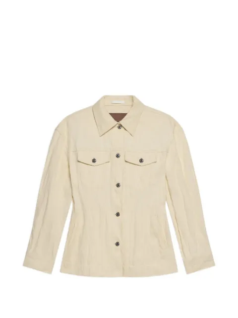 Helmut Lang crushed trucker jacket Neutrals Q02HW101C69