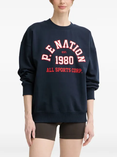 P.E Nation logo-detail sweatshirt Blue 261F118