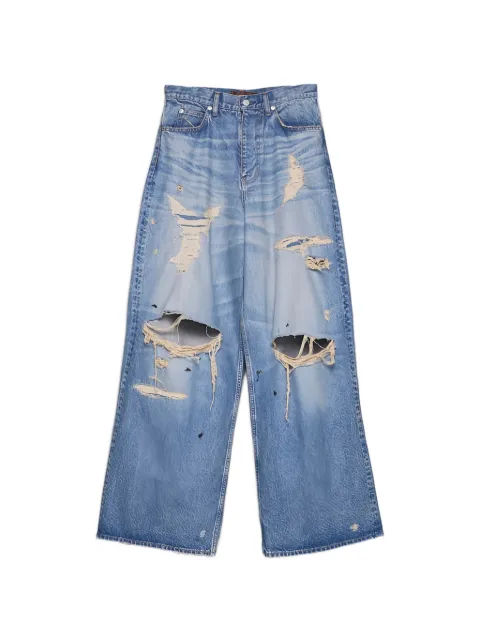 MASU distressed wide-leg jeans Blue B26U6PL003