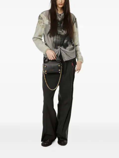 MASU angel-print layered cardigan Grey M26U6CS007