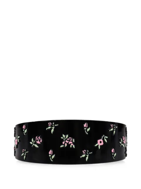 YVMIN x Shushutong floral-print headband Black 25758