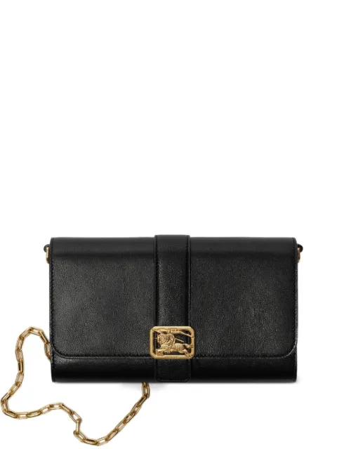 Burberry Rider chain-strap lambskin shoulder bag Black 8129441