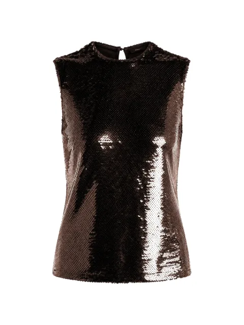 Esse Luminessa sequin-embellished top Brown 014TOP5ESPRESSOSEQUIN