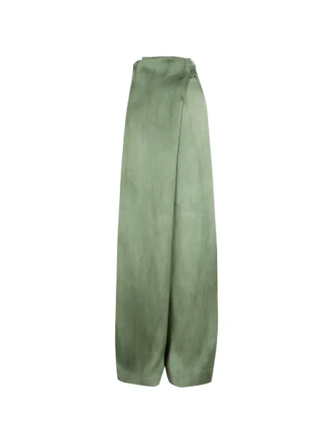 Cortana Elea wrap-style trousers Green PS26A4379