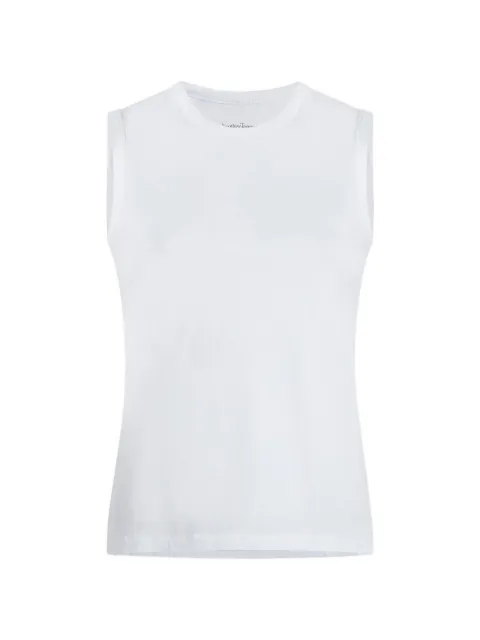Another Tomorrow sleeveless crew-neck tank top White A221CT011