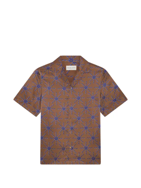 Frescobol Carioca Roberto silk shirt Brown 2782