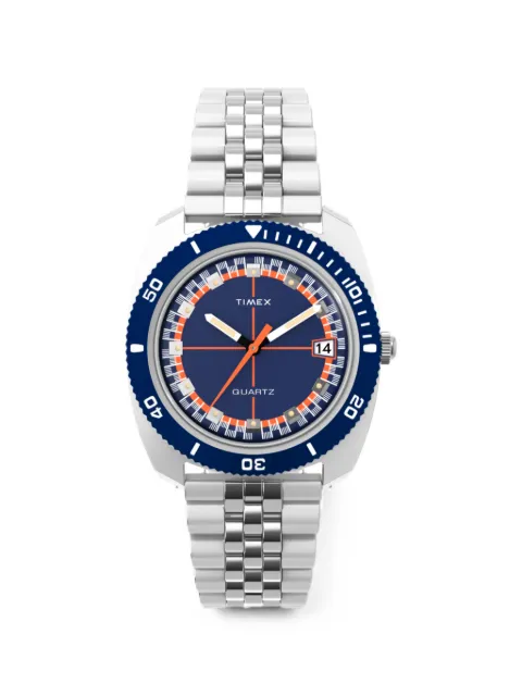 TIMEX Q Velocity 1971 36mm watch Blue TW2Y44400