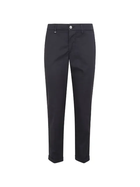 Fay logo-plaque straight-leg trousers Blue NTW8052531TWBT