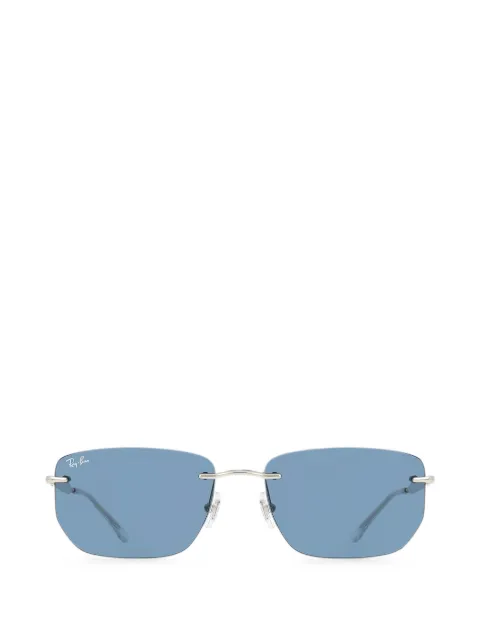 Ray-Ban rimless rectangle-frame sunglasses Silver RB3768