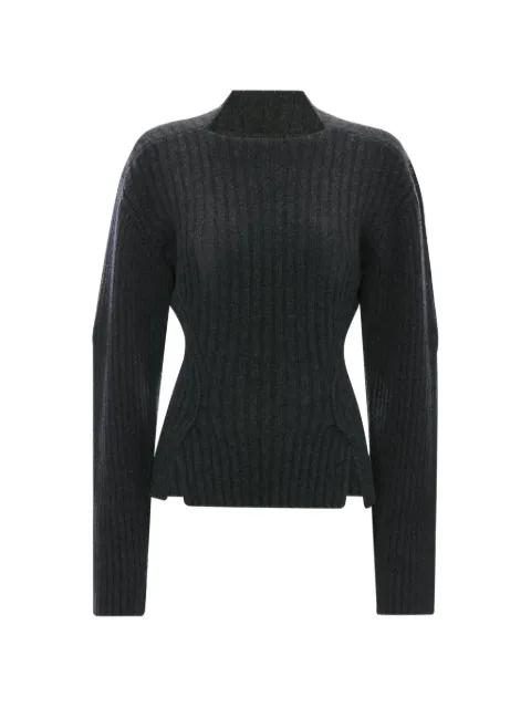 Victoria Beckham ribbed merino wool sweater Grey 1326KJU007314A