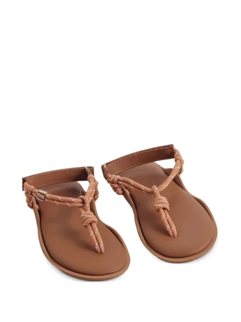 Flòwze Flò knot-detail touch-strap sandals Brown FLOMONOCOLOR
