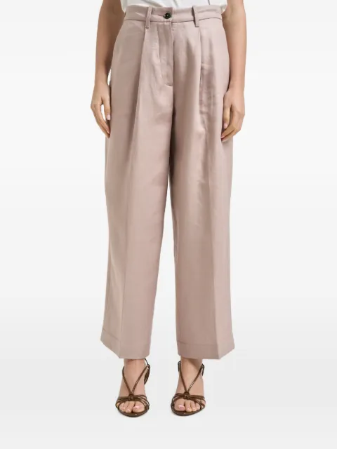 Nine In The Morning Rubino wide-leg linen trousers Neutrals RU35ANTICO