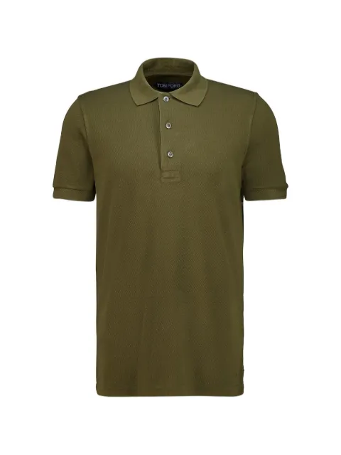 TOM FORD piqué short-sleeve polo shirt Green JPS011JMT013