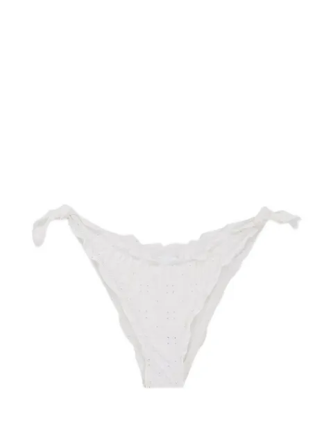 MC2 Saint Barth Classic Moon sangallo-embroidered bikini bottoms White MOO0001