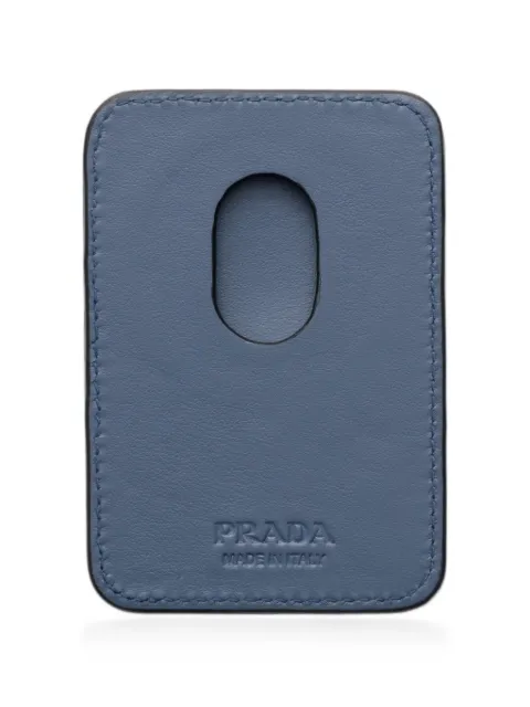 Prada Saffiano-leather card holder Blue 2MC136QHH