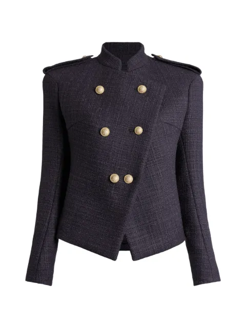 Balmain tweed 6-Button jacket Blue JA0000000059