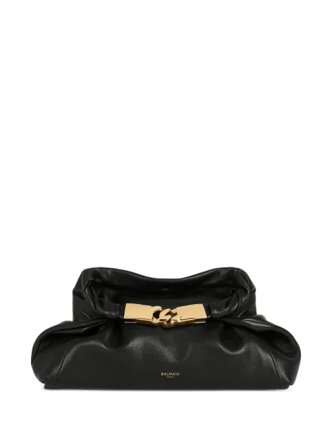 Balmain Dinner At 8 small smooth leather bag Black HN0BG091LNPH