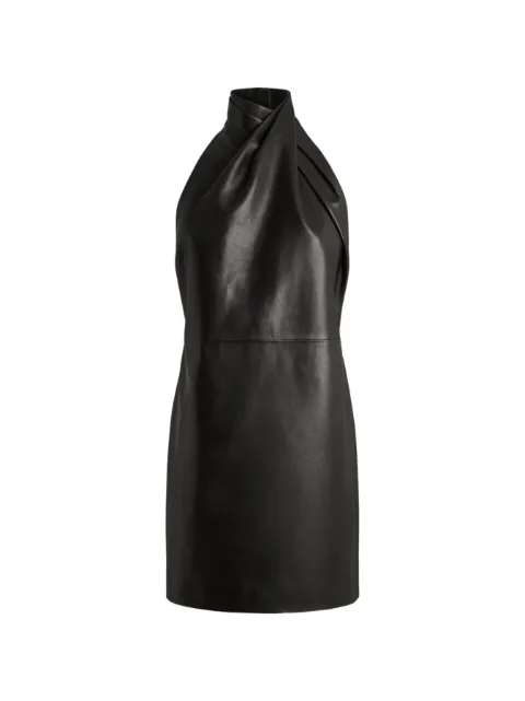Balmain lambskin open-back dress Black DR0000000072