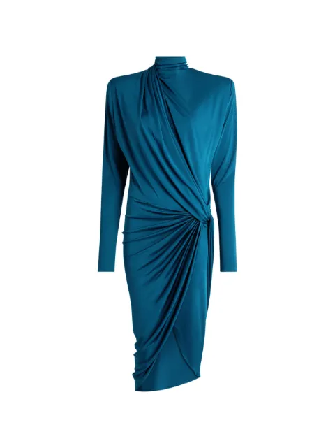 Balmain draped flowing jersey dress Blue DR0000000055