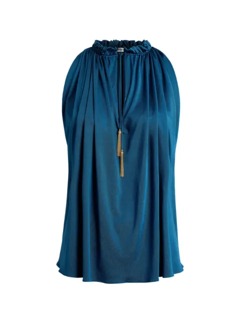 Balmain pleated flowing jersey top Blue TO0000000044