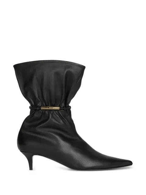 Balmain Sphynx smooth leather ankle boots Black HN0TE309LNAP