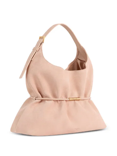 Balmain Sphynx medium bag in suede Pink HN0DB094LSDI