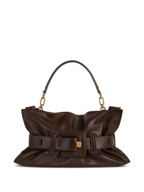 Balmain Anthem medium bag in smooth leather Brown HN0KK990LSWB