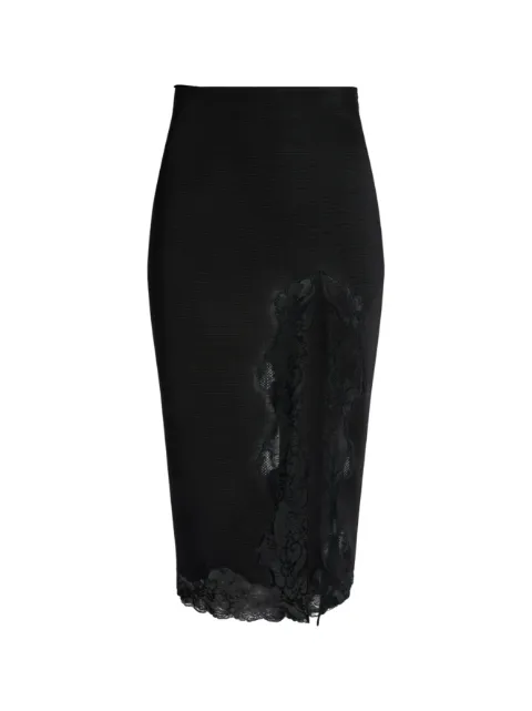 Balmain knit midi skirt with lace Black SK0000000082