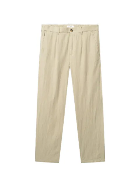 GABBA pleated elasticated-waistband trousers Neutrals 11953