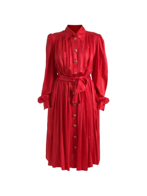 Dolce & Gabbana belted pleated midi dress Red DR28739