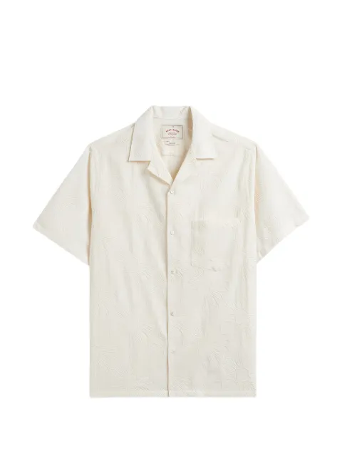 Portuguese Flannel embroidered short-sleeve shirt Neutrals DUKE