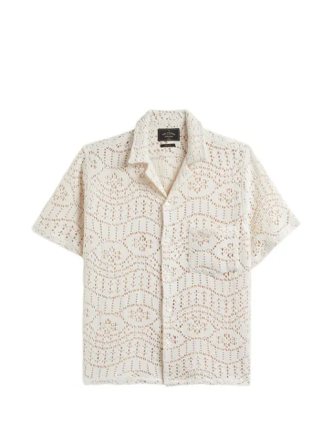 Portuguese Flannel Eye crochet-knit short-sleeve shirt Neutrals EYECROCHET