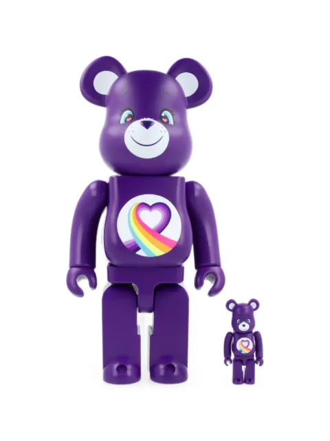 MEDICOM TOY x Care Bears™ Rainbow Heart Bear BE@RBRICK figures (set of two) Purple RAINBOWHEARTBEAR