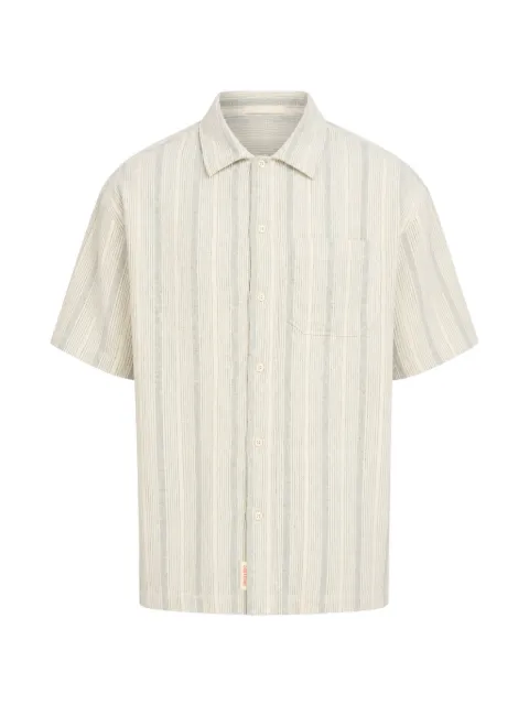 Revolution Now oversized striped shirt Neutrals 3236OVERSIZESHORTSLEEVEDSHIRT