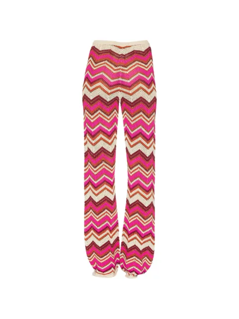 Devon Windsor Cierra chevron-knit trousers Pink SU26699P