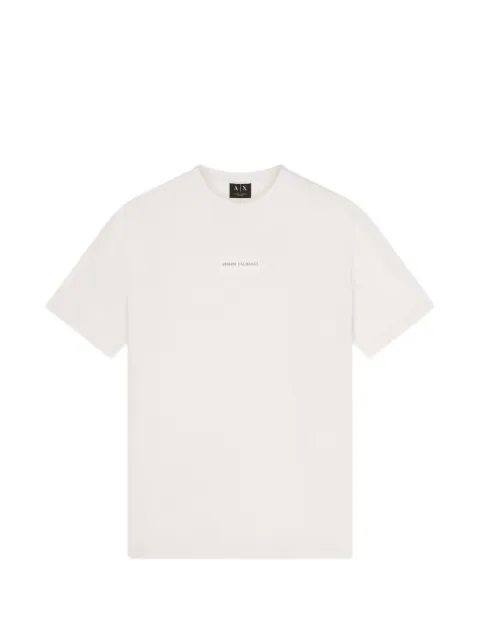 Armani Exchange logo-patch crew-neck cotton T-shirt Neutrals XM002471AF10356