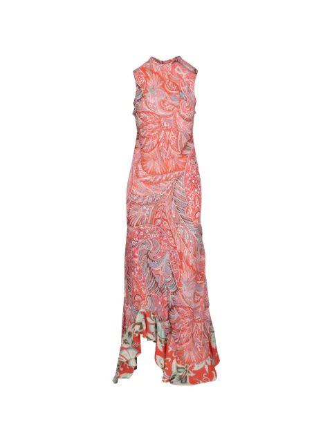 ETRO paisley-print ruffled maxi dress Orange WRHA061999SASZ9X0863