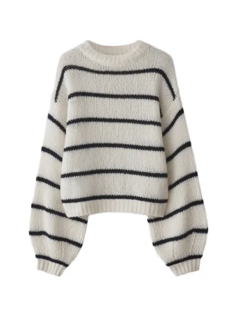 Lisa Yang Sabelle striped-pattern sweater Neutrals 2026486