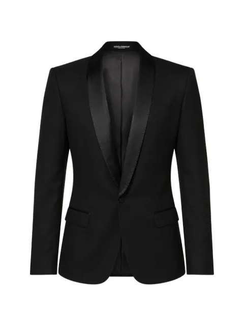 Dolce & Gabbana shawl-lapel single-breasted blazer Black G1L1MT