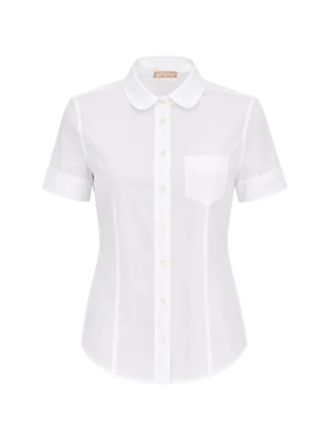 John Galliano peter-pan collar short-sleeved shirt White SIG12559