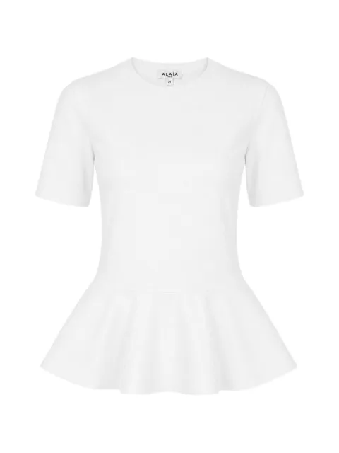 Alaïa jersey crinoline T-shirt White AA9I0003J103D