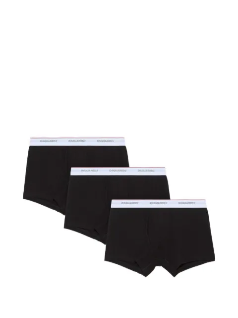 DSQUARED2 logo-waistband trunks (set of three) Black DCX310060ISA01