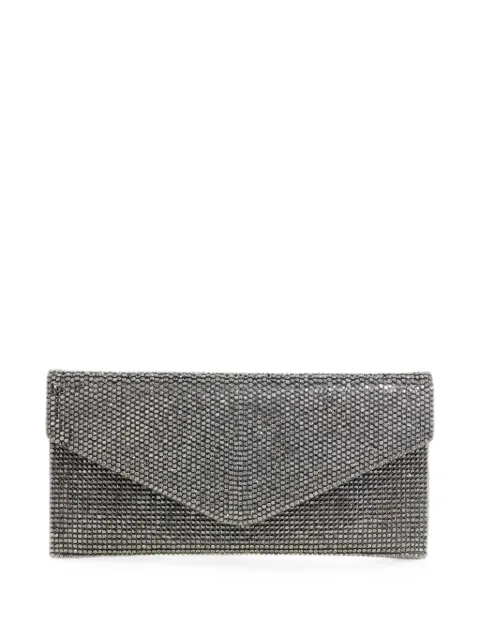 Judith Leiber Envelope crystal-embellished clutch bag Grey H225000