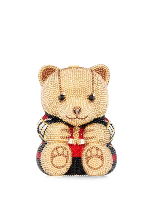 Judith Leiber Teddy Bear Albert crystal-embellished mini bag Gold M928211