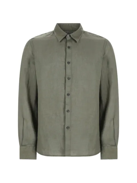 120% Lino button-up long-sleeved shirt Green 33ALIM1PKA0000115S00038