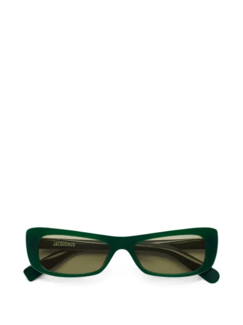 Jacquemus rectangle-frame sunglasses Green JAC553