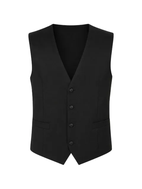Dolce & Gabbana V-neck wool waistcoat Black 49911580AR