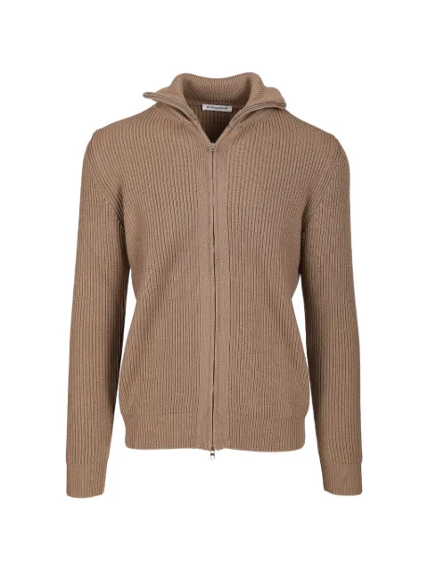 Al Duca D’Aosta 1902 ribbed-knit zip-up sweater Neutrals LG1185